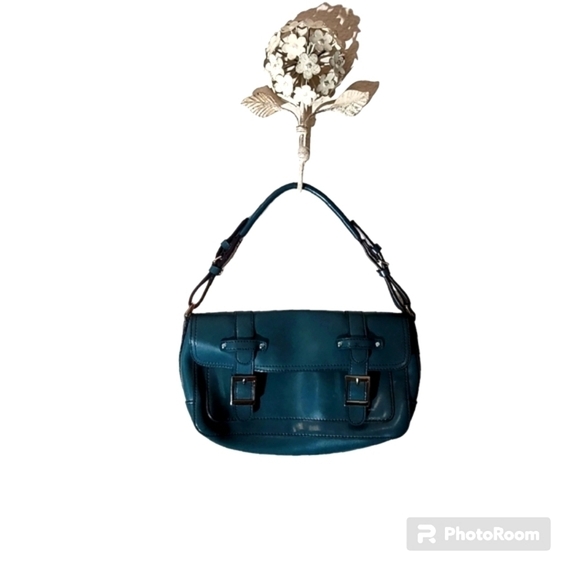 Vegan Leather Green Gold Hardware Hand Purse St. Patricks Day, Office - Picture 1 of 3